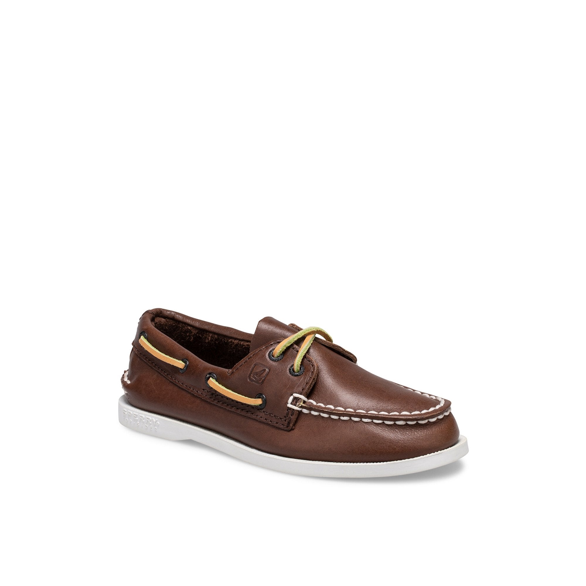 Aokleather Brown Kids Boat Shoes
