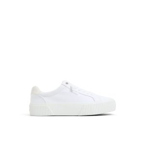 Bermuda Lace to Toe Platform Sneakers White