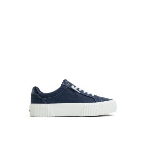 Bermuda Lace to Toe Platform Sneakers Navy