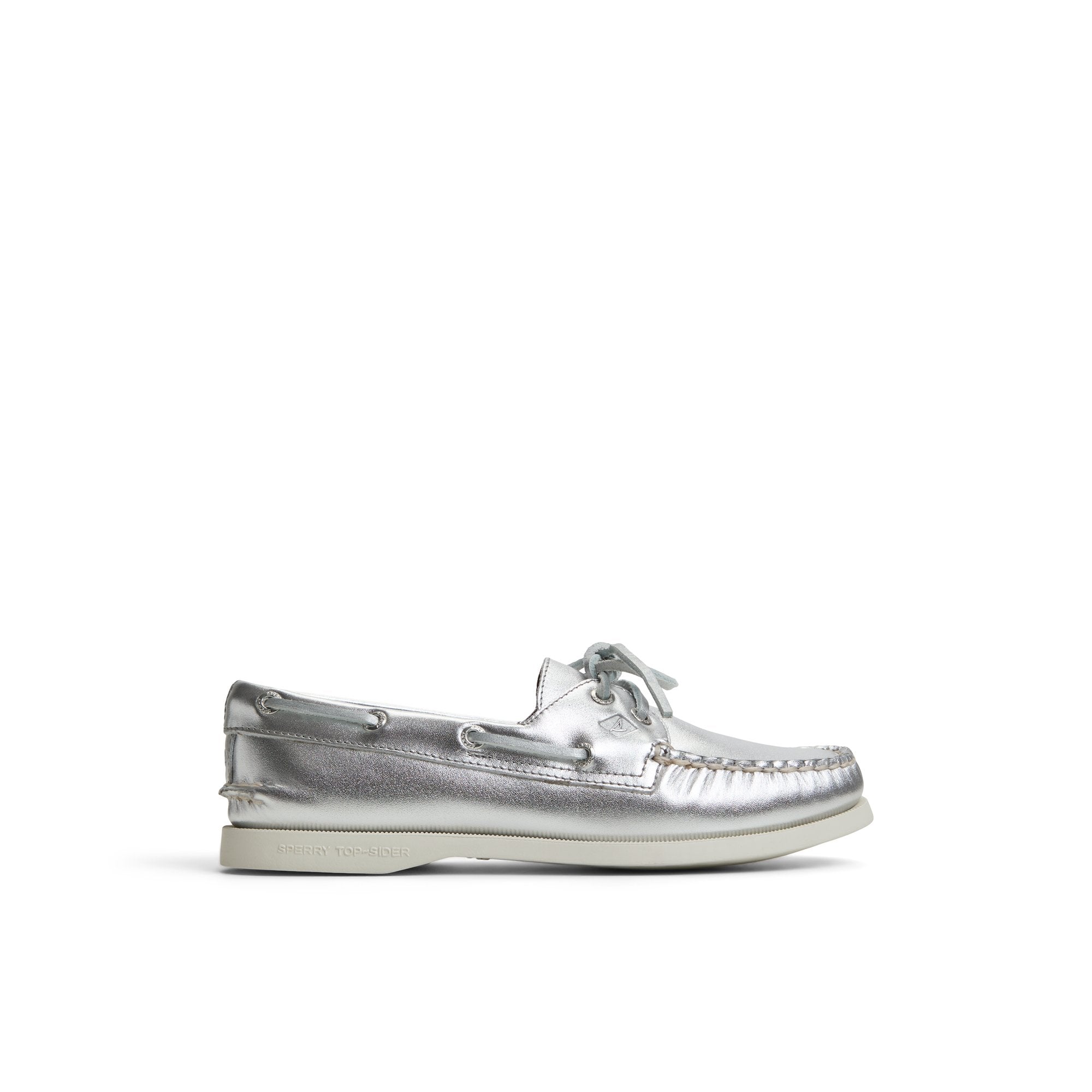 Authentic Original™ 2 Eye Boat Shoe Silver Women's Leather
