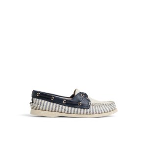 Authentic Original™ 2 Eye Boat Shoe White/Navy Women's Women