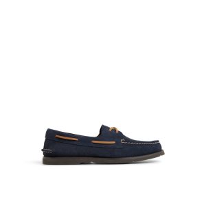 Authentic Original™ 2 Eye Ripple Boat Shoe Dark Blue